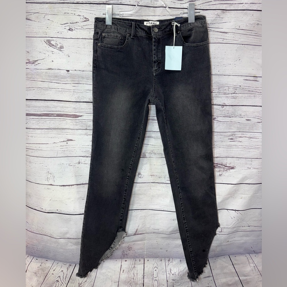 Frame Denim Charcoal Skinny Jeans Size 12